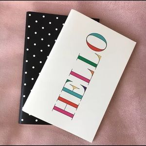 KATE SPADE Set of 2 Mini Notebooks Hello Polka Dot